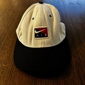 VINTAGE 90s Nike Air Hat with Red/Black Rectangle Logo